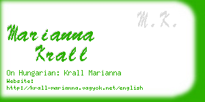 marianna krall business card